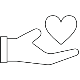 A heart in a hand